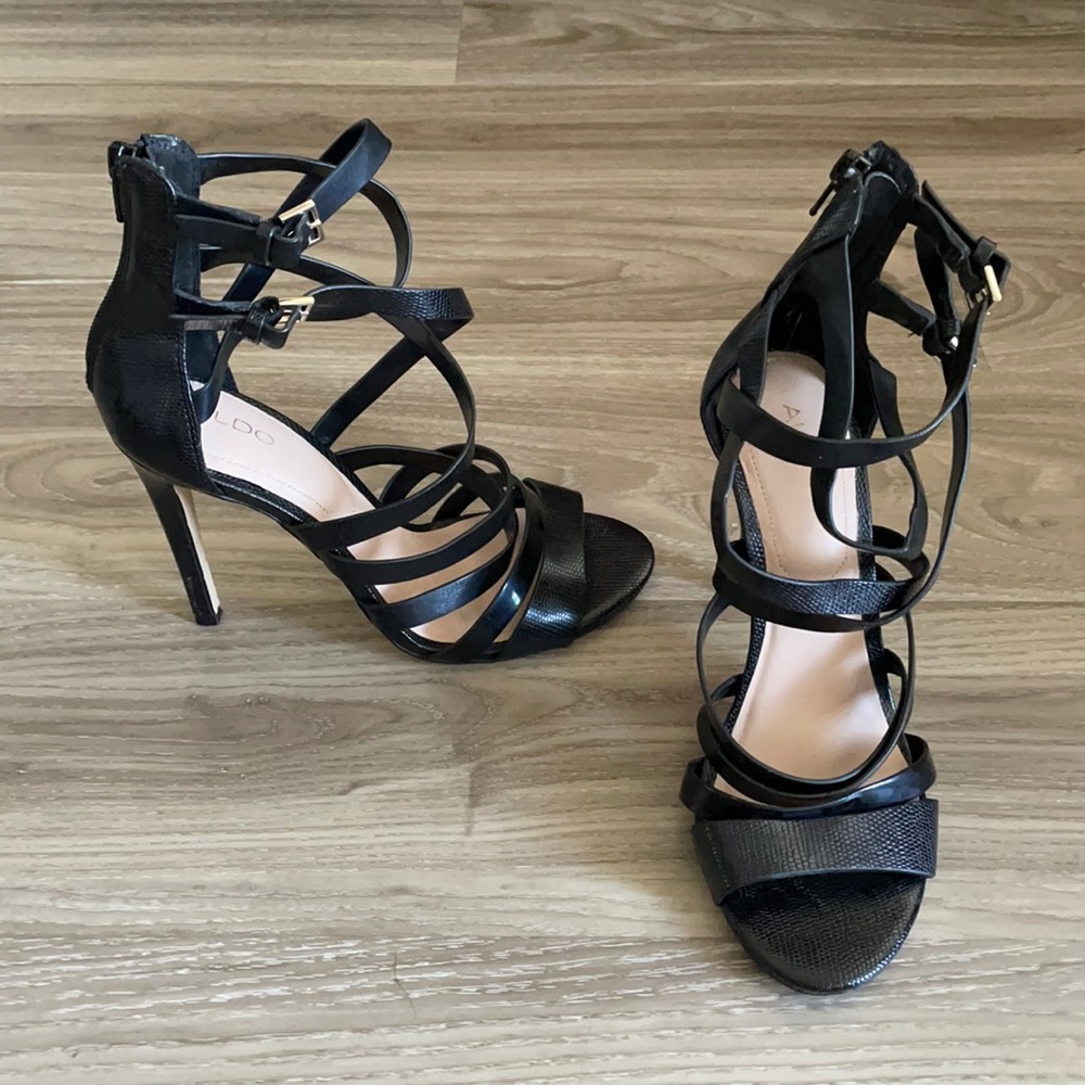 Also strappy heels